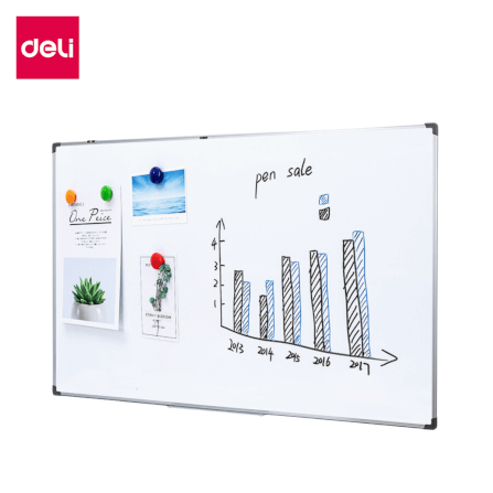 กระดานไวท์บอร์ด Deli E39034A-SL-01 ขนาด 90 x 120 cm